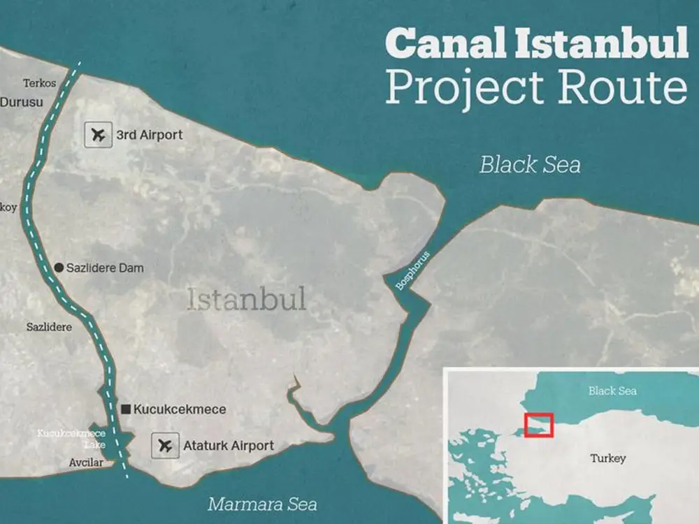 istanbul canal map